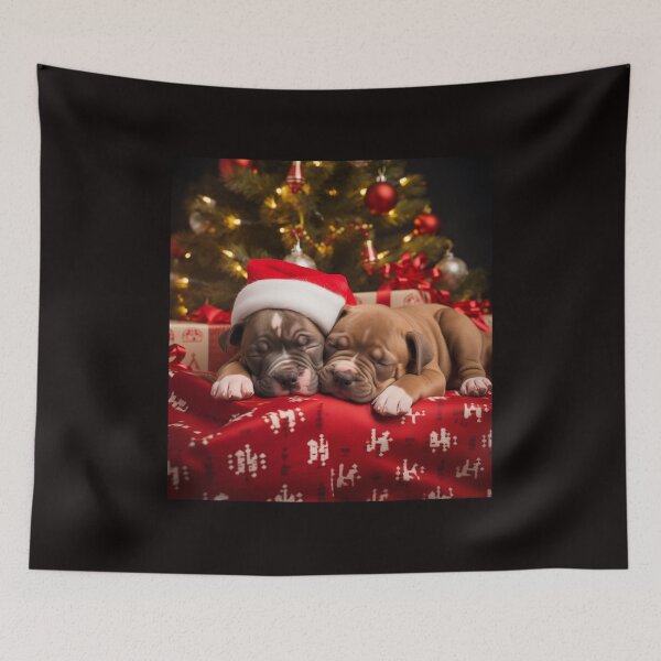 Item preview, Christmas American Staffordshire Terrier Puppies designed and sold by Samuelsboro.