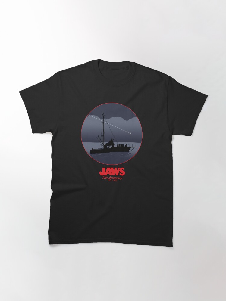Thumbnail 3 of 7, Classic T-Shirt, Jaws 50th Anniversary - Shooting Star (Red Variant) designed and sold by GloopTrekker.