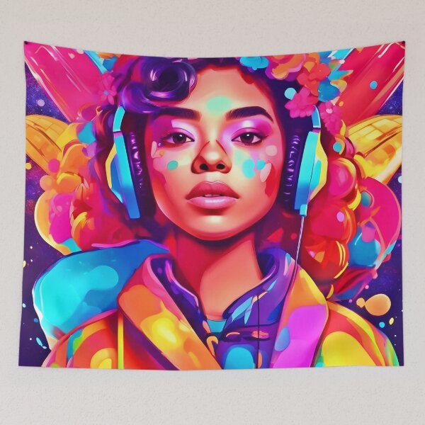 Item preview, Funky Lady Digital Artwork designed and sold by Health And Fitness Posts e-Store.