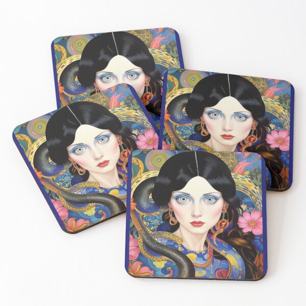 Item preview, Une femme serpent parmi des plantes fantastiques. designed and sold by Natalia-Vlad.