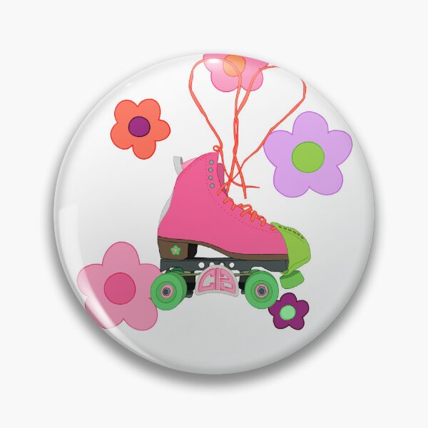 Item preview, pink floral roller skate designed and sold by Sophia U.