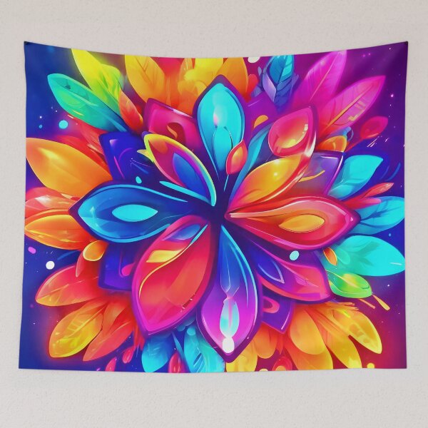 Item preview,  Psychedelic Flower Artwork designed and sold by Health And Fitness Posts e-Store.