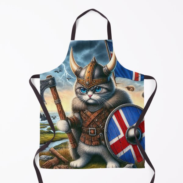 Item preview, Iceland Viking Cat Defender of Norse Shores designed and sold by HolidayT-Shirts.