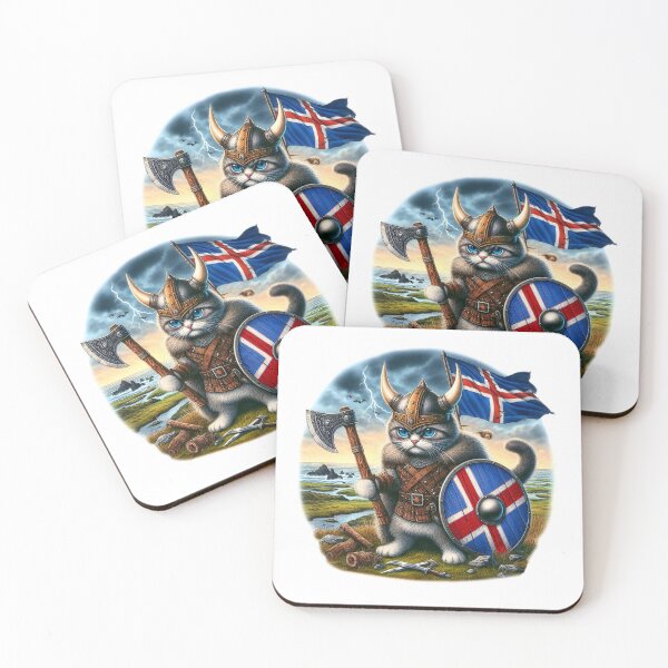 Item preview, Iceland Viking Cat Defender of Norse Shores designed and sold by HolidayT-Shirts.
