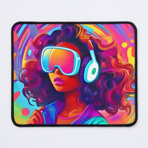 Item preview, Vibrant Virtual Reality Woman designed and sold by Health And Fitness Posts e-Store.