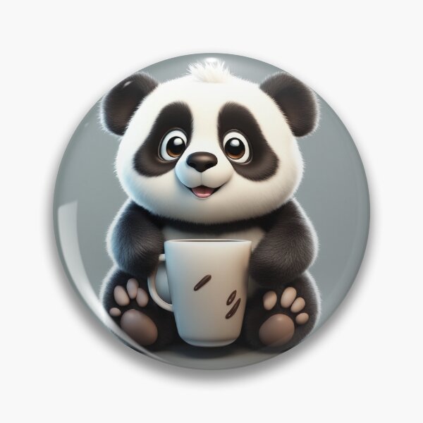 Item preview, Cute Sleepy Panda Holding Coffee Cartoon Vector Icon designed and sold by hjian8219.