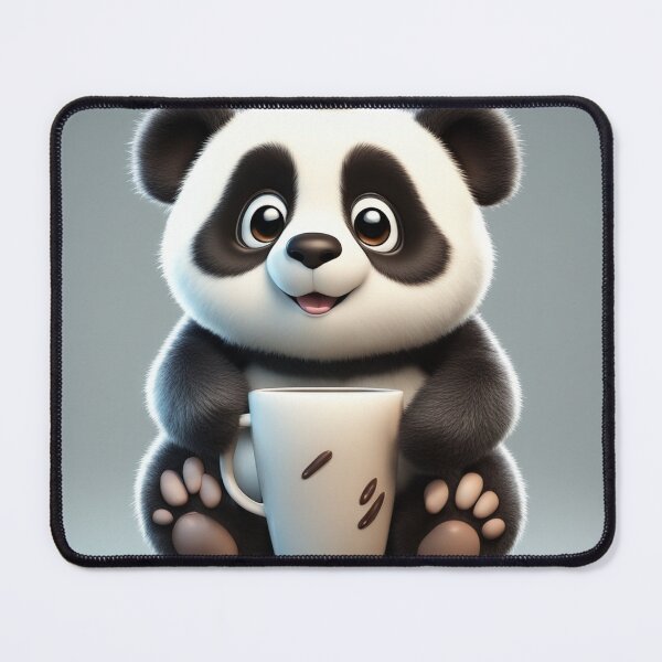 Item preview, Cute Sleepy Panda Holding Coffee Cartoon Vector Icon designed and sold by hjian8219.