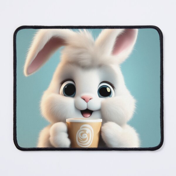 Item preview, Cute Rabbit Sleepy Holding Coffee Cartoon Vector Icon designed and sold by hjian8219.