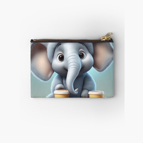 Item preview, Cute Sleepy Elephant Holding Coffee Cartoon Vector Icon designed and sold by hjian8219.