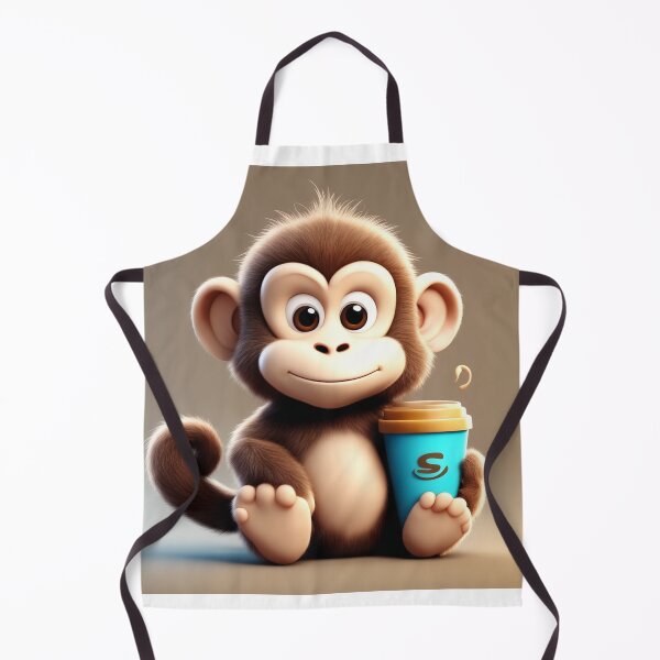 Item preview,  Cute Sleepy Monkey Holding Coffee Cartoon Vector Icon designed and sold by hjian8219.