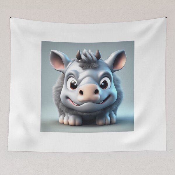 Item preview, Cute Angry Rhino Gaming Cartoon Vector Icon designed and sold by hjian8219.