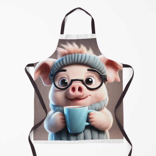 Item preview, Cute Sleepy Pig Holding Coffee Cartoon Vector Icon designed and sold by hjian8219.
