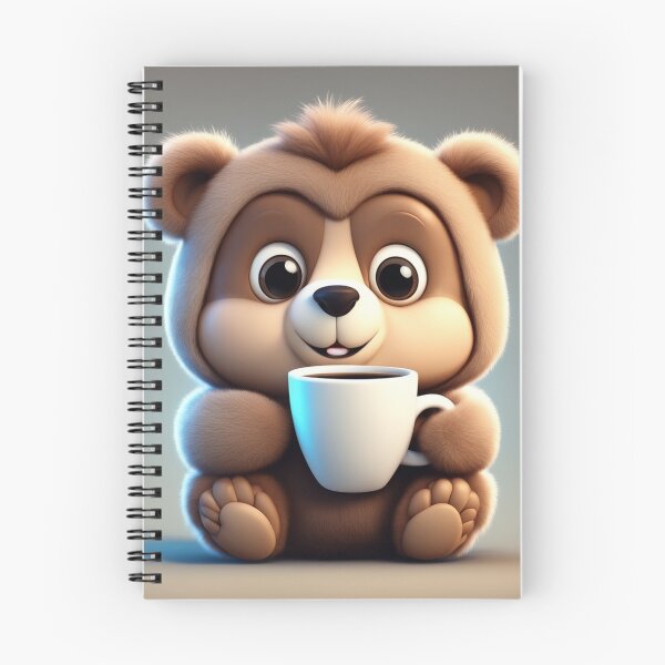Item preview, Cute Sleepy Bear Holding Coffee Cartoon Vector Icon designed and sold by hjian8219.
