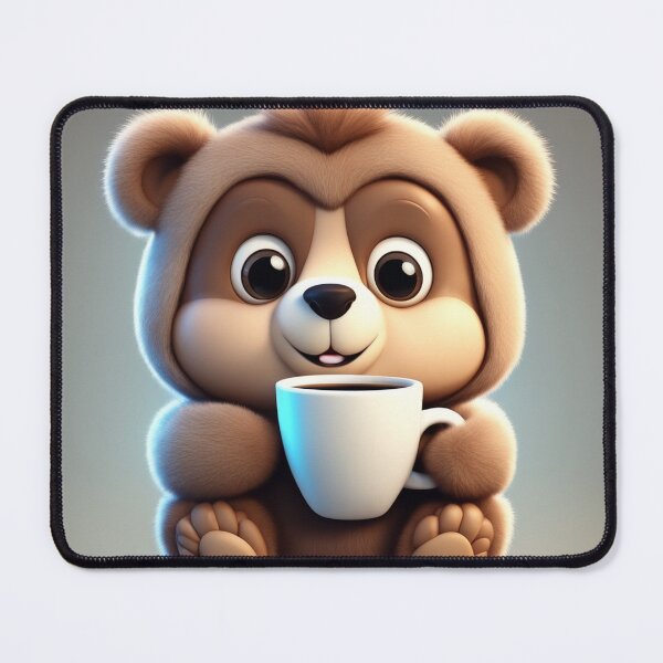 Item preview, Cute Sleepy Bear Holding Coffee Cartoon Vector Icon designed and sold by hjian8219.