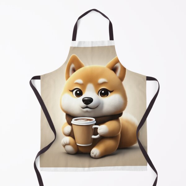 Item preview, Cute Sleepy Shiba Inu Dog Holding Coffee Cartoon Vector Icon designed and sold by hjian8219.