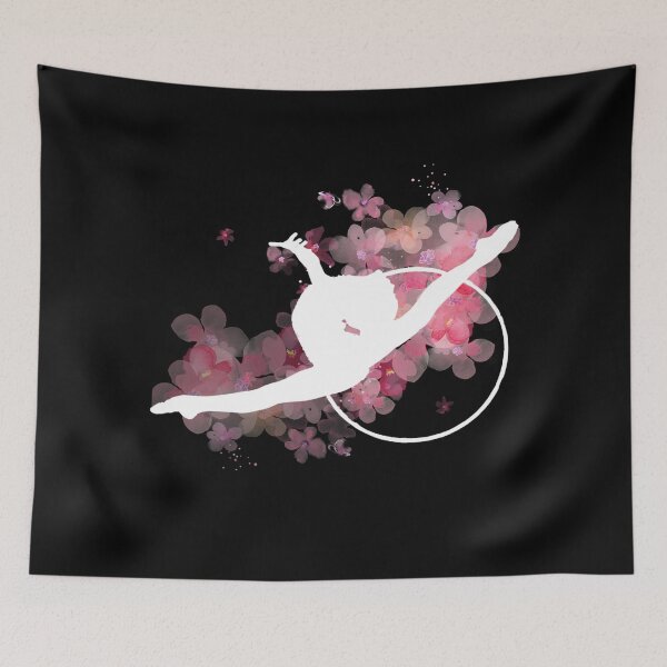 Item preview, Rhythmic Gymnastics Leap with Hoop White designed and sold by DSurwill.
