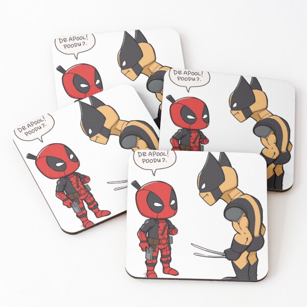 Item preview, Deadpool and Wolverline cartoon designed and sold by Kim2545.