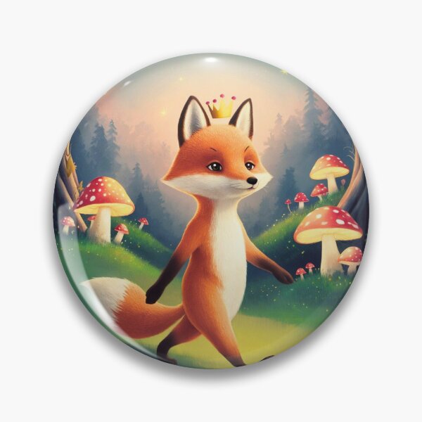Item preview, Whimsical Fox. Fantasy cute fox, magical forest, enchanting woodland, vintage fox designed and sold by FoxVibes.