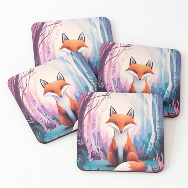 Item preview, Whimsical Fox. Fantasy cute fox, magical forest, enchanting woodland, vintage fox designed and sold by FoxVibes.