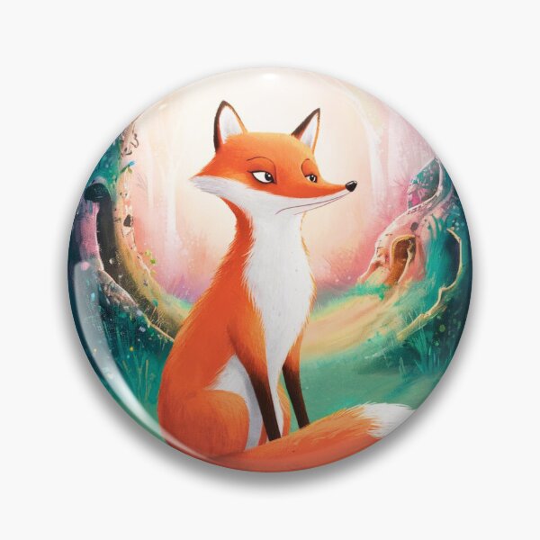 Item preview, Whimsical Fox. Fantasy cute fox, magical forest, enchanting woodland, vintage fox designed and sold by FoxVibes.