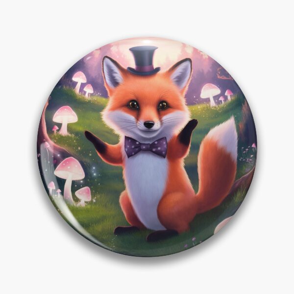 Item preview, Whimsical Fox. Fantasy cute fox, magical forest, enchanting woodland, vintage fox designed and sold by FoxVibes.