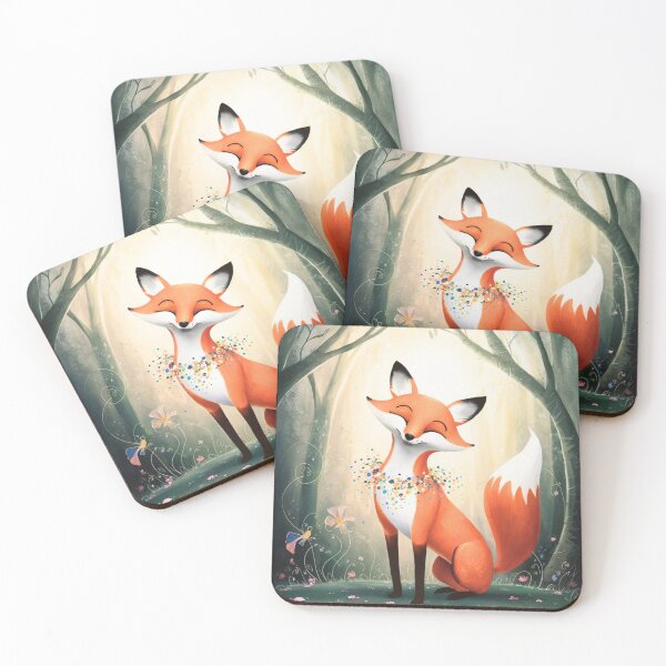 Item preview, Whimsical Fox. Fantasy cute fox, magical forest, enchanting woodland, vintage fox designed and sold by FoxVibes.