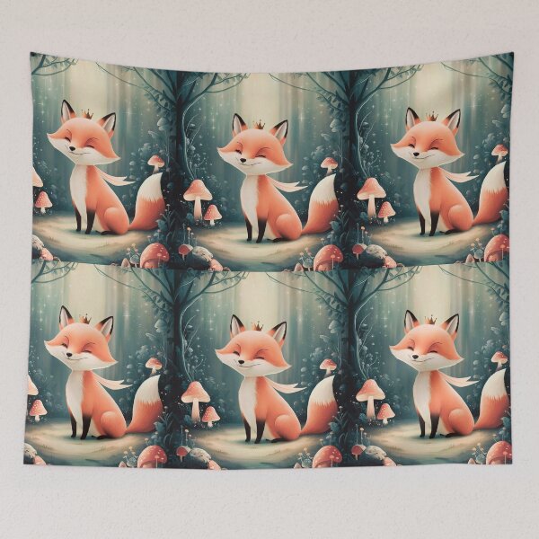 Item preview, Whimsical Fox. Fantasy cute fox, magical forest, enchanting woodland, vintage fox designed and sold by FoxVibes.