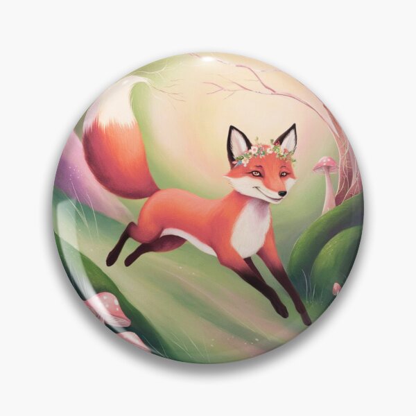 Item preview, Whimsical Fox. Fantasy cute fox, magical forest, enchanting woodland, vintage fox designed and sold by FoxVibes.