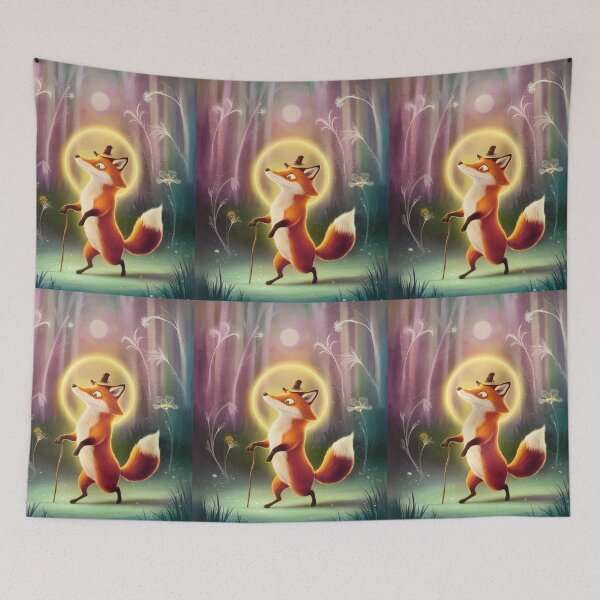 Item preview, Whimsical Fox. Fantasy cute fox, magical forest, enchanting woodland, vintage fox designed and sold by FoxVibes.