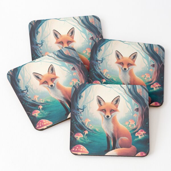 Item preview, Whimsical Fox. Fantasy cute fox, magical forest, enchanting woodland, vintage fox designed and sold by FoxVibes.