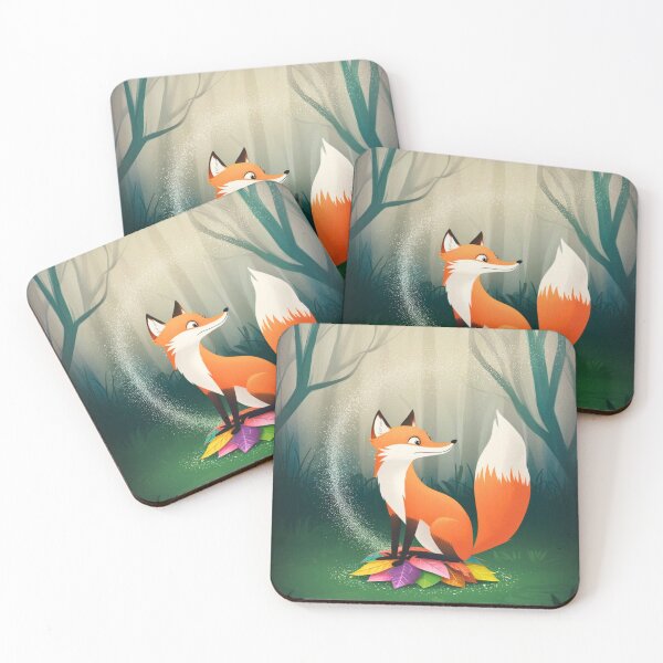 Item preview, Whimsical Fox. Fantasy cute fox, magical forest, enchanting woodland, vintage fox designed and sold by FoxVibes.
