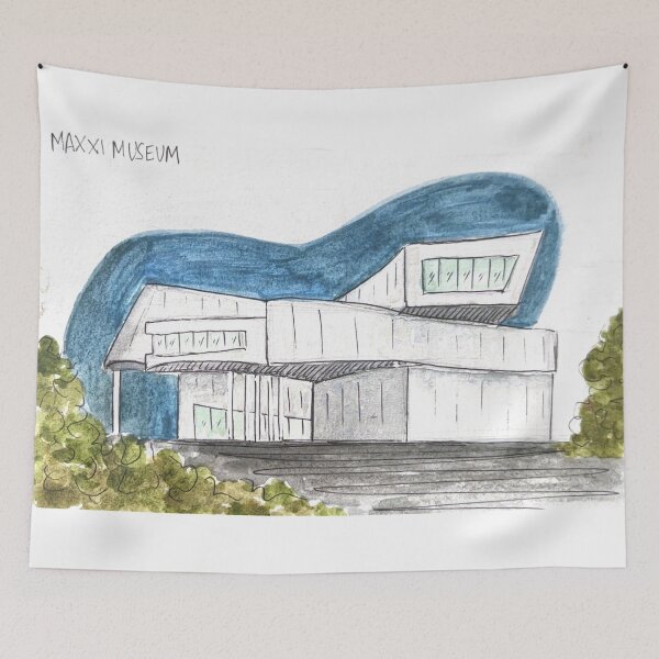 Item preview, Maxxi Museum Watercolor Illustration  designed and sold by kriti130.