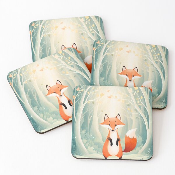 Item preview, Whimsical Fox. Fantasy cute fox, magical forest, enchanting woodland, vintage fox designed and sold by FoxVibes.