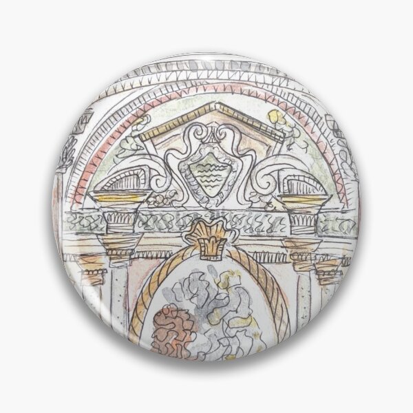 Item preview, Santa Maria Basilica Watercolor Illustration designed and sold by kriti130.