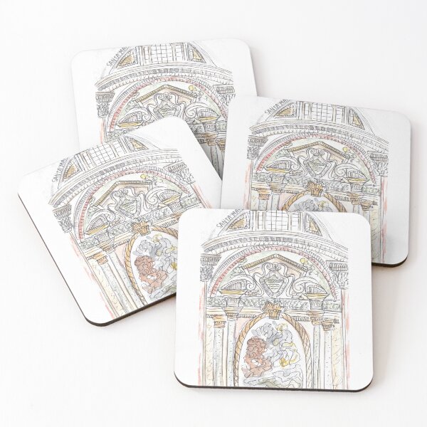 Item preview, Santa Maria Basilica Watercolor Illustration designed and sold by kriti130.