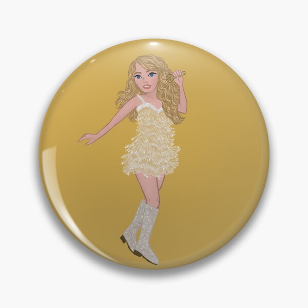 Item preview, The Eras Tour Fearless gold dress with OG Fearless curls designed and sold by craftthopper.