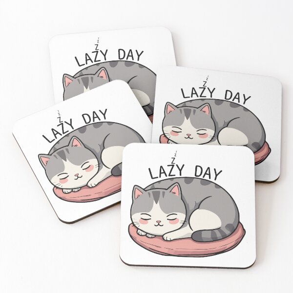 Item preview, Sleeping cat lazy day designed and sold by OlvadDesigns.