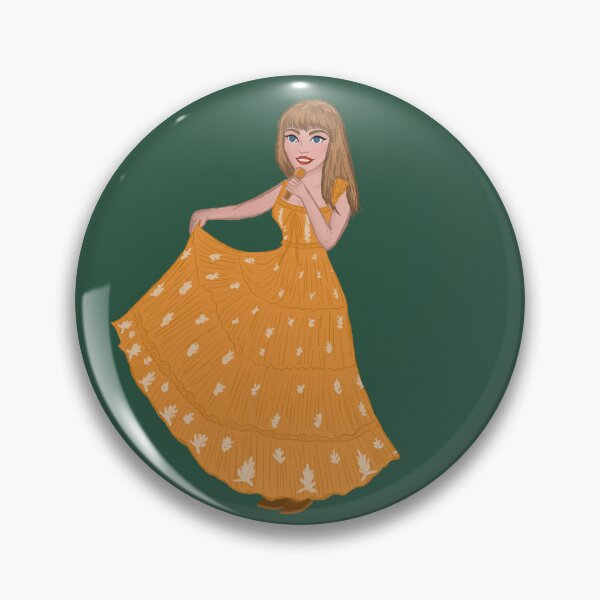 Item preview, The Eras Tour evermore yellow dress designed and sold by craftthopper.