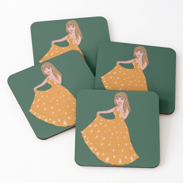 Item preview, The Eras Tour evermore yellow dress designed and sold by craftthopper.