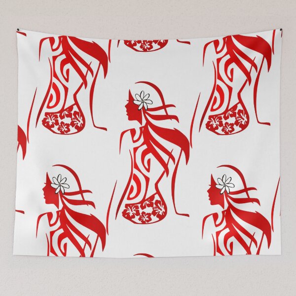 Item preview, VIRGO - Zodiac (red - Polynesian style) designed and sold by Nesian-Tahiti.