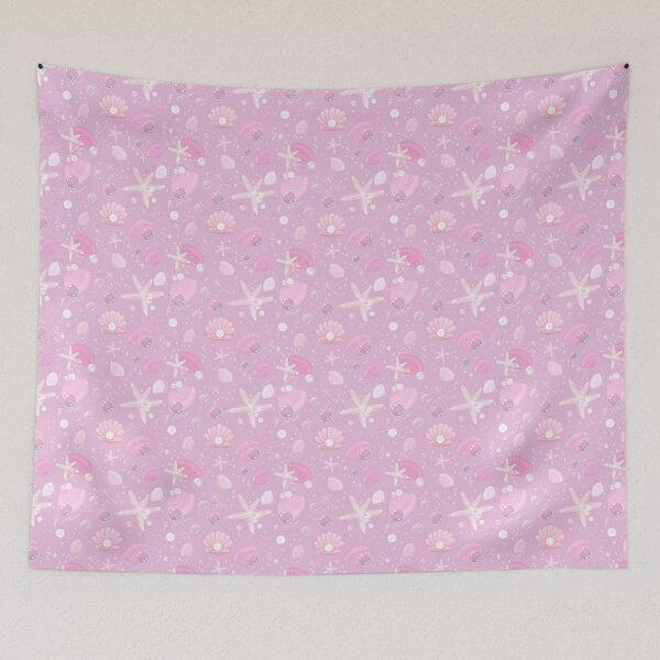 Item preview, Cute ocean aesthetic pattern (pink) designed and sold by SnugbugStudios.