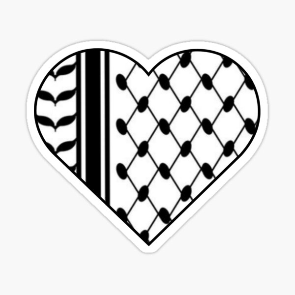 Keffiyeh Heart Sticker