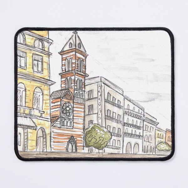 Item preview, Rome Street Perspective Watercolor Illustration designed and sold by kriti130.