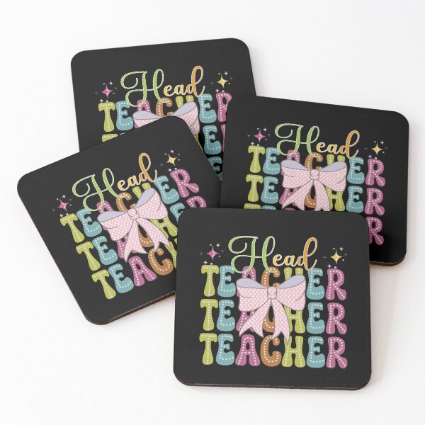 Item preview, Head Teacher, Teacher Coquette Bow Colorful Head Teacher Design designed and sold by Raise2Shine.