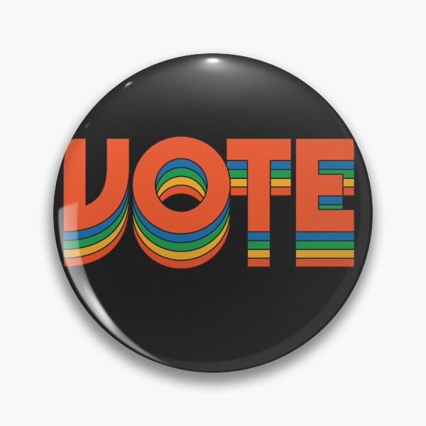 Item preview, Retro Vote Pin designed and sold by Kristie Ryder.