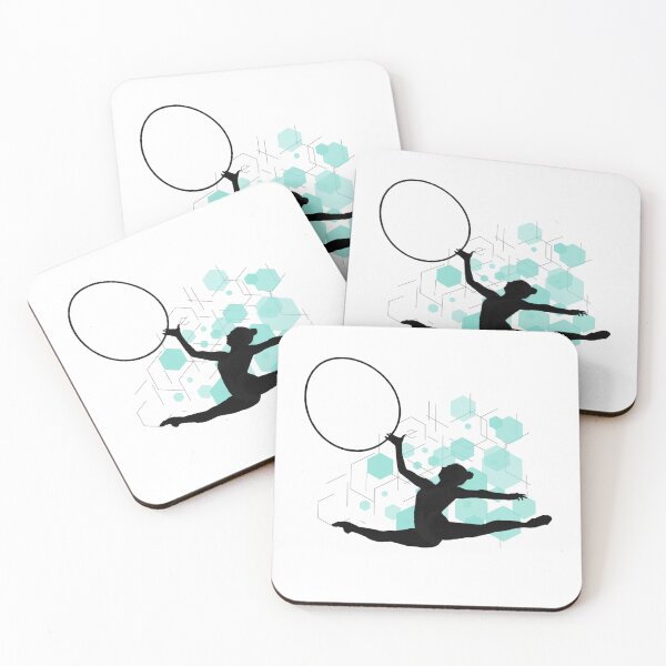 Item preview, Rhythmic Gymnastics Leap with Hoop Teal designed and sold by DSurwill.