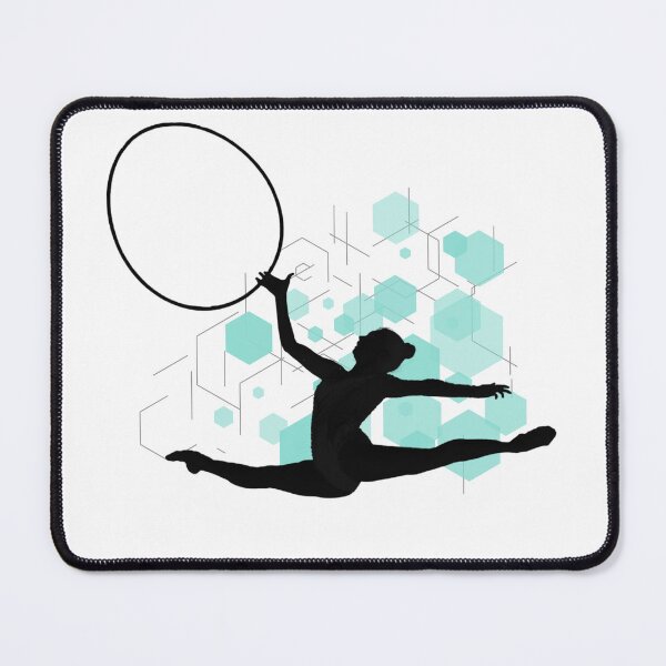 Item preview, Rhythmic Gymnastics Leap with Hoop Teal designed and sold by DSurwill.