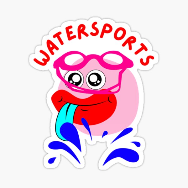 Item preview, Watersport Dirty Head With Pink Swimming Goggles And Blue Squirt designed and sold by WaylonWarld.