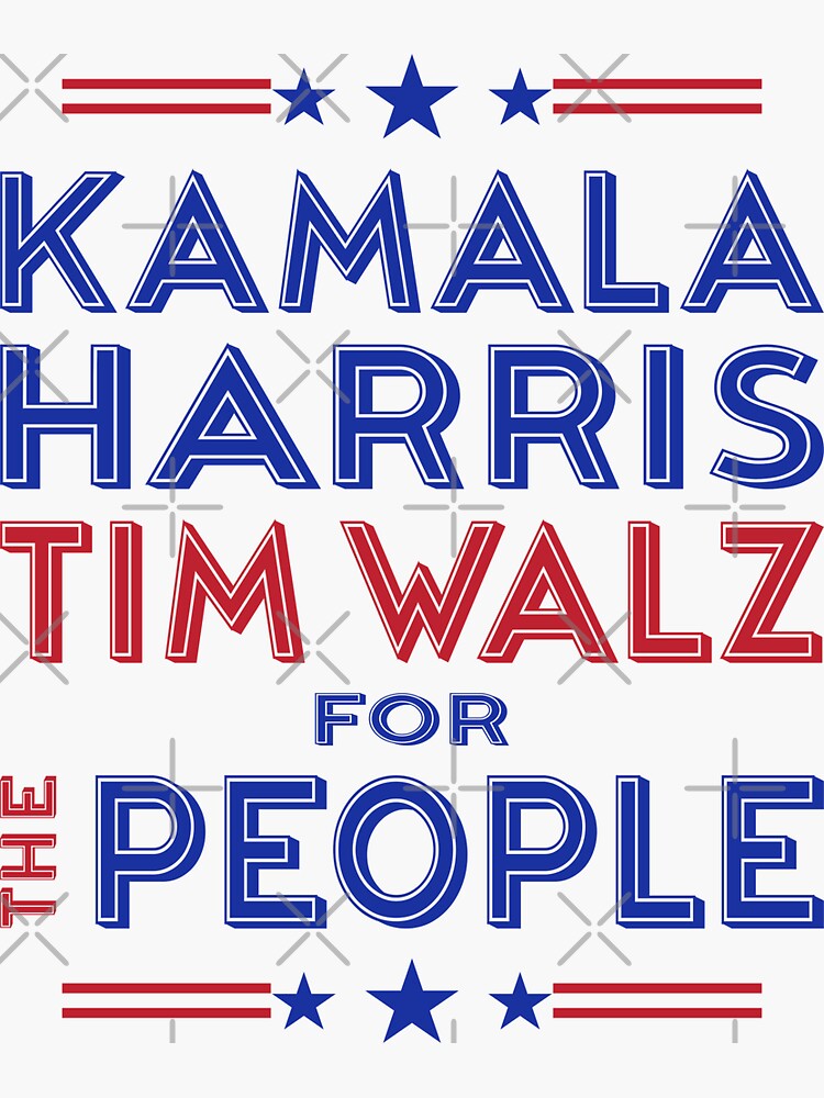 Thumbnail 3 of 3, Sticker, Harris Walz Pro Democracy Movement Gear designed and sold by EthosWear.