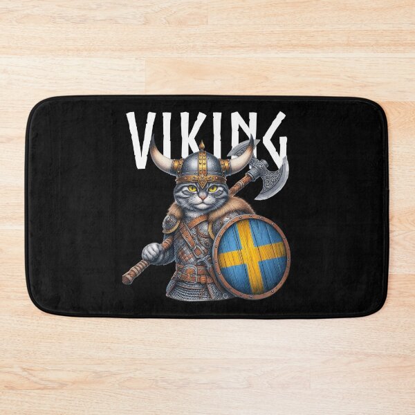 Item preview, Viking Cat Warrior Defender of Norse Sweden Shores designed and sold by HolidayT-Shirts.